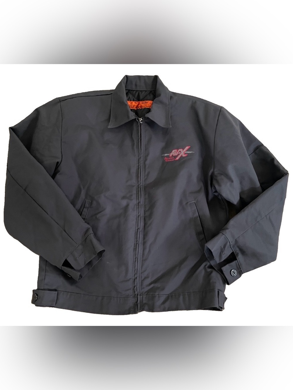 AV Audio Visual Men's Bomber Black Flight Utility Jacket Size Medium